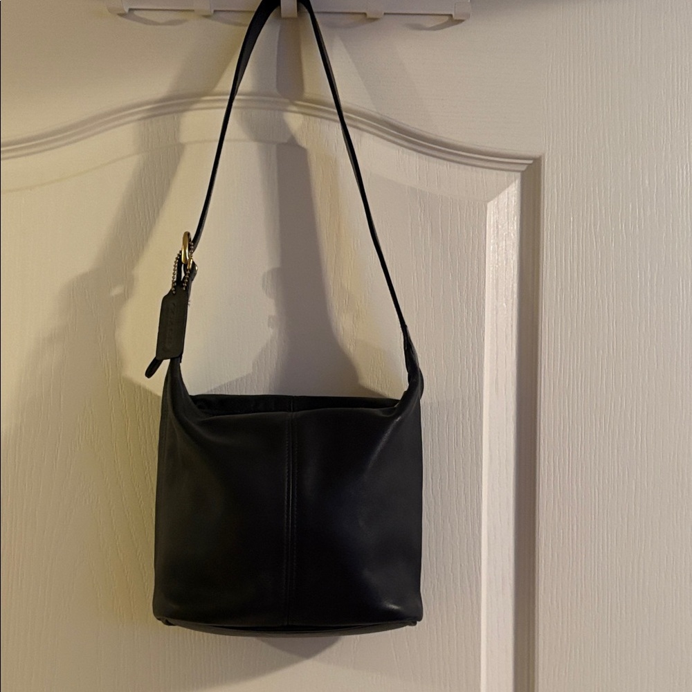 Coach Black Leather Shoulder Bag